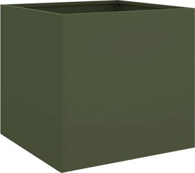 vidaXL Ζαρντινιέρα Λαδί 42x40x39 εκ. από Χάλυβα