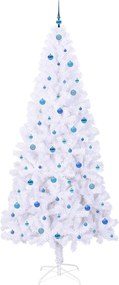 vidaXL Τεχνητό Χριστουγεννιάτικο Δέντρο Λευκό 240 cm PVC και Ατσάλι