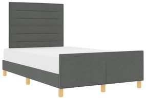 vidaXL Κρεβάτι Σκελετός Σκούρο Γκρι 120x200 εκ. Υφασμάτινο