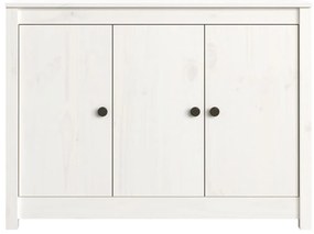 vidaXL Ντουλάπι Λευκό 100 x 35 x 74 εκ. από Μασίφ Ξύλο Πεύκου