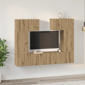 vidaXL Σετ επίπλου τηλεόρασης 6 pcs artisan δρυς 80 x 30 x 30 εκ