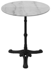 ΤΡΑΠΕΖΙ ΜΑΡΜΑΡΙΝΟ ANCARA PAKOWORLD ΜΑΝΤΕΜΙ ΣΕ ΛΕΥΚΗ-ΜΑΥΡΗ ΑΠΟΧΡΩΣΗ Φ70X70.8ΕΚ