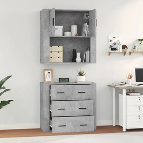 vidaXL Ντουλάπι Γκρι Σκυροδέματος από Επεξεργασμένο Ξύλο