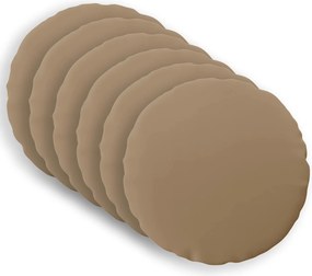 vidaXL Κάλυμμα Μαξιλαριού 6 τμχ. HEERLEN Taupe Ø 60 cm Πολυεστέρας