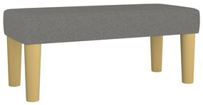vidaXL Κρεβάτι Boxspring με Στρώμα Σκούρο Γκρι 90x190 εκ. Υφασμάτινο