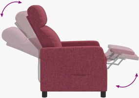 vidaXL Αναπαυτική Καρέκλα Κόκκινο Ύφασμα