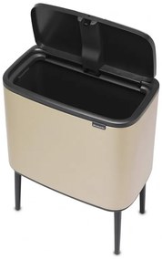 Κάδος Brabantia Bo Touch 1003213, 36 L, Ομαλό και αθόρυβο άνοιγμα, Μεγάλο άνοιγμα, Μεταλλικό χρυσό