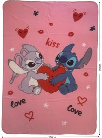 Κουβέρτα Stitch 25 x 7 x 13 cm Μπλε Ροζ Zώα