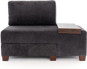 1-Seat Sofa-Bed Perenna Chenille Right - Anthracite Anthracite
