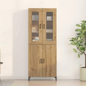 vidaXL Highboard Επιτοίχιο 2 pcs artisan δρυς 69.5 x 34 x 180 εκ.