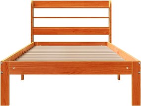 vidaXL Σκελετός Κρεβ. Χωρίς Στρώμα Καφέ Κεριού 100x200 εκ Μασίφ Πεύκο