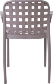 DENON Πολυθρόνα Στοιβαζόμενη PP-UV Καφέ Mocha   1τμχ