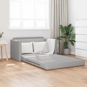 vidaXL Καναπές Κρεβάτι 2 σε 1 Ανοιχτό Γκρι 124x71x78 cm Ύφασμα