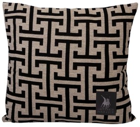 Διακοσμητικό Μαξιλάρι (40x40) Greenwich Polo Club 3902 Beige-Black