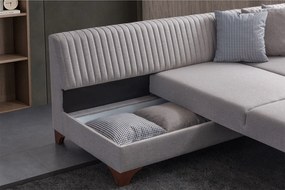 Corner Sofa-Bed West Left - Cream Cream