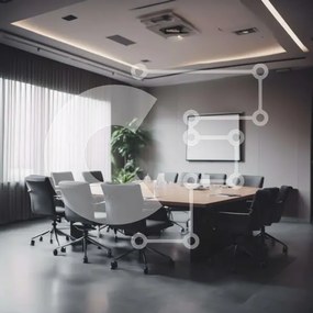 Intra Συλλεκτικό Ξύλινο Παζλ Plywood  4mm - Κενή ρύθμιση αίθουσας συνεδριάσεων με φυτά Σε Ξύλινο Κουτί - Διαστάσεις Puzzle: 10x10 cm – 25 κομμάτια