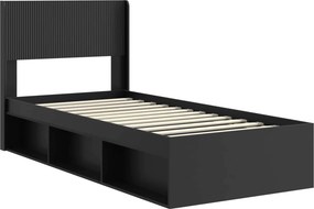 vidaXL Καλάθι με αποθήκη και κεφαλάρι Μαύρο 90 x 190 cm