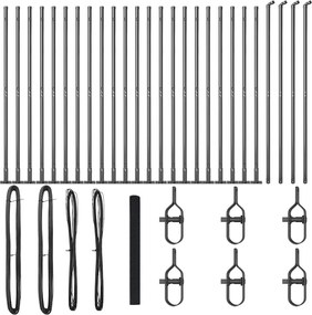 vidaXL Στύλος Περιφράξεων Γκρι