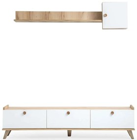 Σύνθεση Τηλεόρασης Sumer 566BMS1151 178x44,8x34,6cm White-Oak
