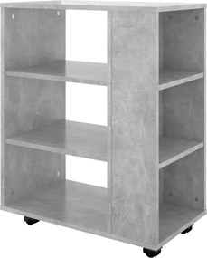 vidaXL Ντουλάπι Τροχήλατο Γκρι Σκυρ. 60 x 35 x 75 εκ. από Επεξ. Ξύλο