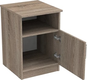 Κομοδίνο Galdi pakoworld σε sonoma truffle απόχρωση 40x45x60εκ