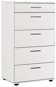 Συρταριέρα μελαμίνης Trendline Megapap με σε χρώμα λευκό 60x44x108εκ.-GP009-0074