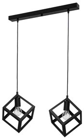 Φωτιστικό Οροφής Δίφωτο Heronia Kyvos 34-0054 Black