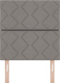 vidaXL LED κεφαλάρι Taupe 80 cm ύφασμα