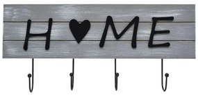 Κρεμάστρα 4 Θέσεων Home 821150 40x4,5x19cm Grey-Black Ankor Wood
