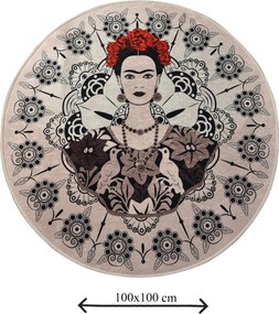 Bathmat Frida Round (100) Multicolor