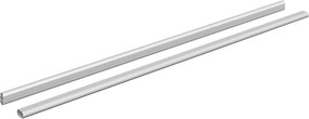 vidaXL Ράβδος Ντουλάπας 2 τμχ. Ασημί 964 x 15 x 29 mm