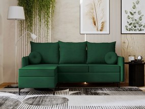 Γωνιακός καναπές Leon L-Prasino-Αριστερή