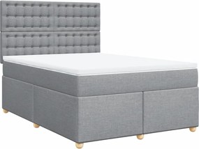 vidaXL Κρεβάτι Boxspring με Στρώμα Αν. Πράσινο 160x200εκ Υφασμάτινο