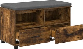 vidaXL Παγκάκι Χαλωρίου Καπνιστή Δρυς 80 x 38 x 46 εκ