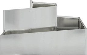 vidaXL Γλάστρα Κήπου Ασημί 80 x 80 x 50 εκ. Επικαλυμμένος Χάλυβας