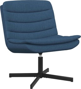vidaXL Περιστρεφόμενη καρέκλα Μπλε 63 x 75 x 76 εκ ύφασμα