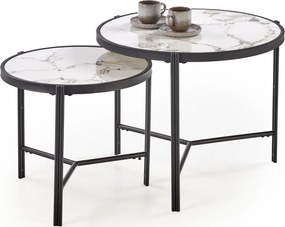 Τραπεζάκια σαλονιού Tima-Leuko-Mauro