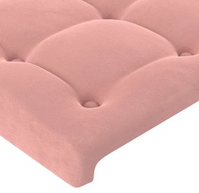 Κεφαλάρι με Πτερύγια Ροζ 103x23x78/88 εκ. Βελούδινο 3117625