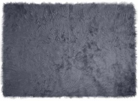 vidaXL Ψεύτικο Δέρμα Προβάτου Χαλί Tafalla Ανθρακί 140 x 200 cm