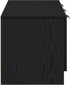 vidaXL Ντουλάπι TV 102 x 35 x 36,5 εκ Μαύρη Οξυά Επεξεργασμένο Ξύλο