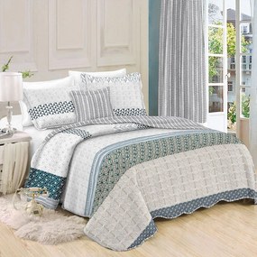 Κουβερλί Τυπωτό 5246 (Σετ 3τμχ) Multi Viopros Queen Size Microfiber-Polyester