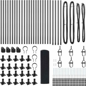 vidaXL Στύλος Περιφράξεων Γκρι 50 x 1 μ (25 x 25 mm πλέγμα)