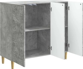vidaXL Πλαϊνό γραφείο Γκρι Σκυροδέματος 89 x 34,5 x 80 εκ
