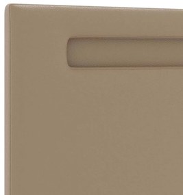 vidaXL LED κεφαλάρι Καπουτσίνο 200 cm Τεχνητό Δέρμα