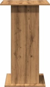 vidaXL Τραπέζι Μπαρ με Ράφια Αρτισιανή Δρυς 60x60x102εκ. Επεξεργ. Ξύλο