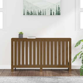 vidaXL Κάλυμμα Καλοριφέρ Καφέ μελί 153x19x84 εκ. από Μασίφ Ξύλο Πεύκου