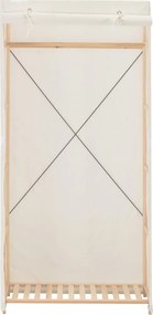 vidaXL Ντουλάπα Λευκή 79 x 40 x 170 εκ. Υφασμάτινη