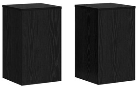 vidaXL Βάση φυτών 2 pcs Μαύρη δρυς 30 x 30 x 50 cm Επεξεργασμένο ξύλο