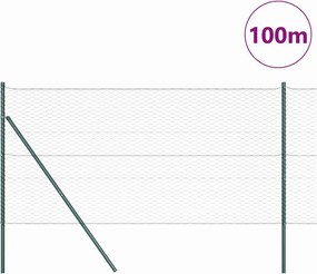 vidaXL Στύλος Περιφράξεων Πράσινο 100 x 1,4 μ (36 χλστ. δίχτυ)