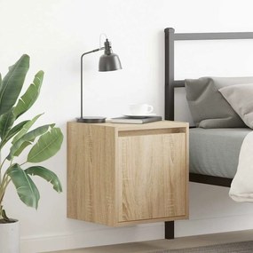 VidaXL Κομοδίνα Επιτοίχια Sonoma Δρυς 38x34x40 εκ.